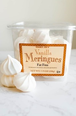 2 Pack Trader Joe's Vanilla Meringues Gluten & Fat Free Bundle