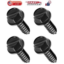 4pcs Heavy Duty License Plate Screw Kit Black License Plate Boltsuniversal ...