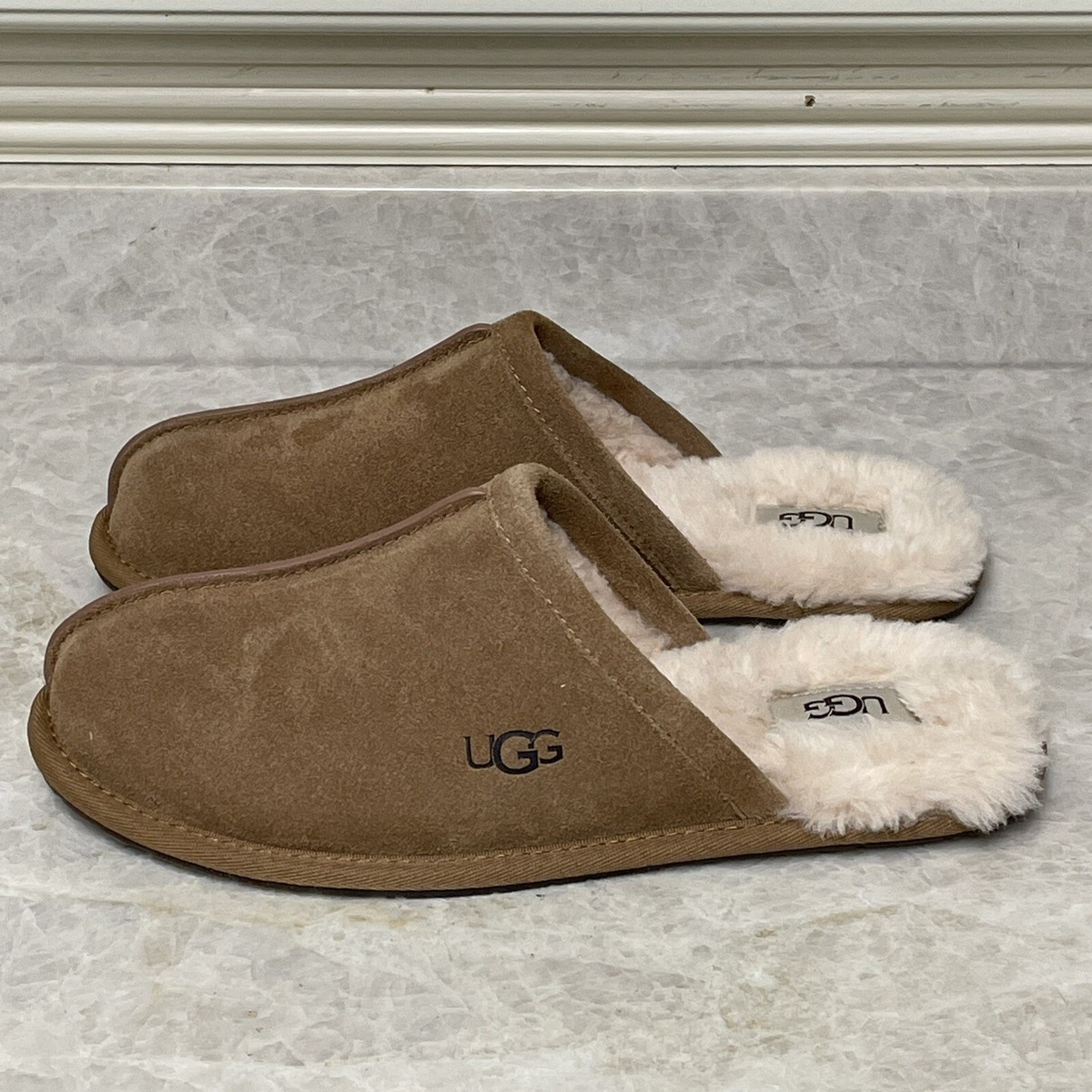 ☆人気☆【UGG】☆UGG W Pearle Slipper☆Chestnut☆ UGG Pearle UGGplush Scuff Slipper Womens 9 Chestnut Brown