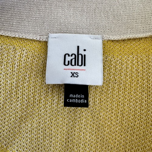 CAbi Roar Cardigan Yellow Zebra Animal Print Womens Size XS Oversized Button Up - Picture 13 of 15