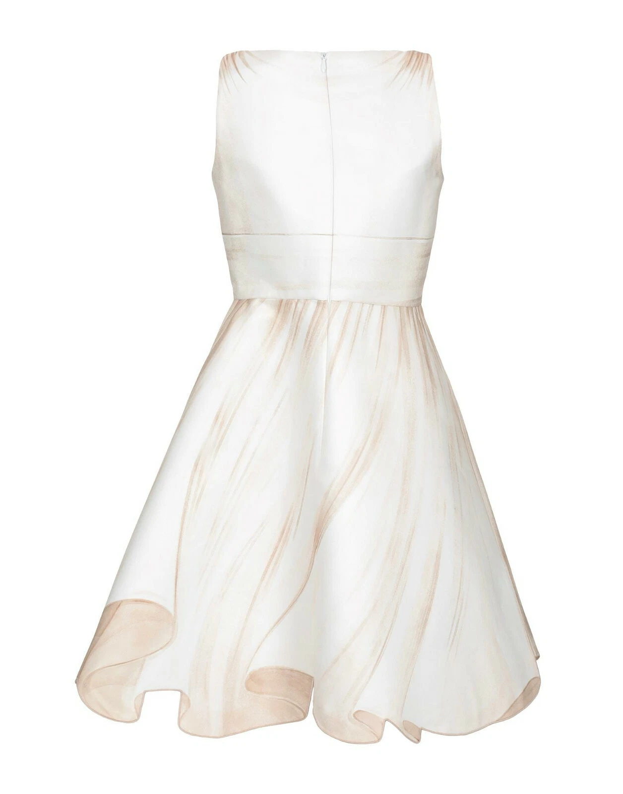 MOSCHINO COUTURE PASSERELLA BAMBOLA DI CARTA BABYDOLL VESTITO beige bianco 08756 taglia 10US 44IT