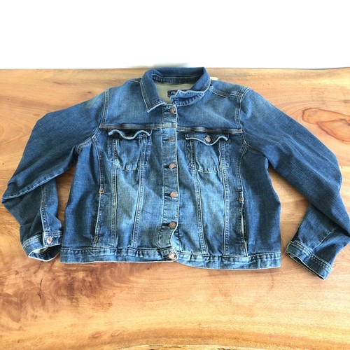 Jeans Jacket Denim Long Sleeves Size 