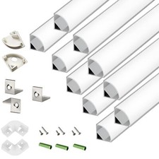 10-Pack 3.3FT 1Meter V Shape LED Strip Aluminum Channel Diffuser System Extru...