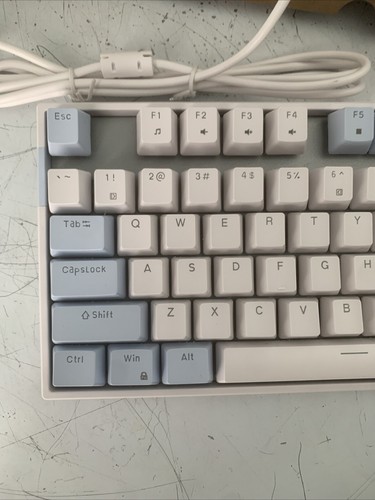 Mechanical Gaming Keyboard Blue & White Keycaps USB wired MageGee 75% NIB - Picture 6 of 24