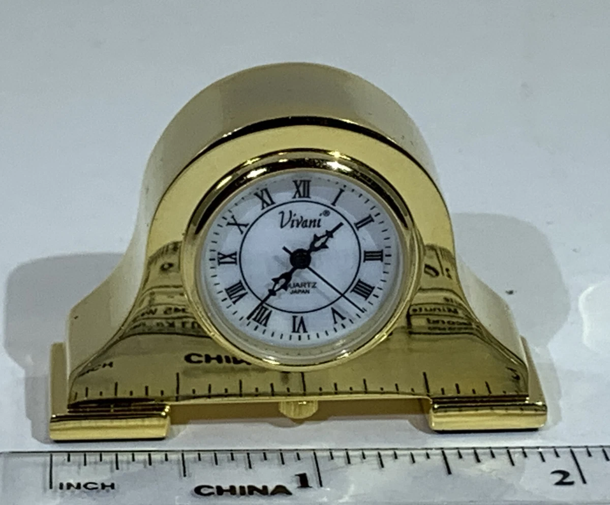 Miniature Vivani Desk Clock Quartz Japan Movement Accutime Watch