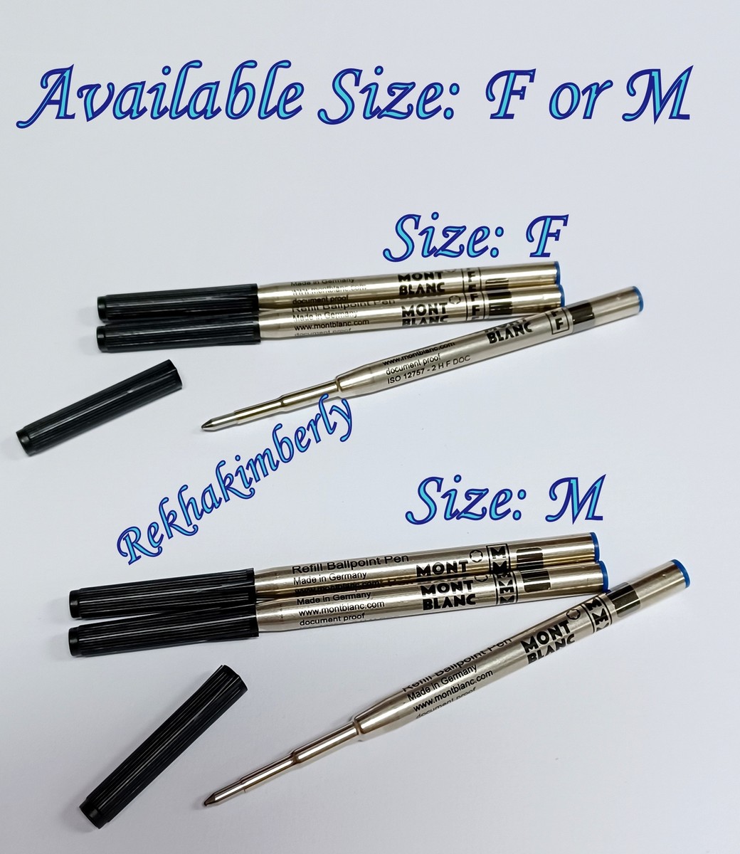 3 Pcs MontBlanc Ballpoint Refills with Cap Pacific Blue 3 Pcs MontBlanc Ballpoint Refills with Cap Pacific Blue