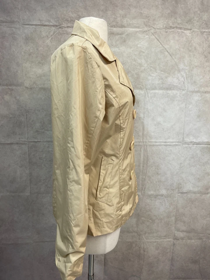 De Colección Cherokee Trench Jacket Mujer Beige Forrado Doble Pecho Prendas Exteriores Talla M Foto 4 de 4