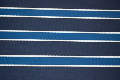 Blau weiß gestreifter Stoff Satin Sport Rugby Team Club Blazer Jacken von m.