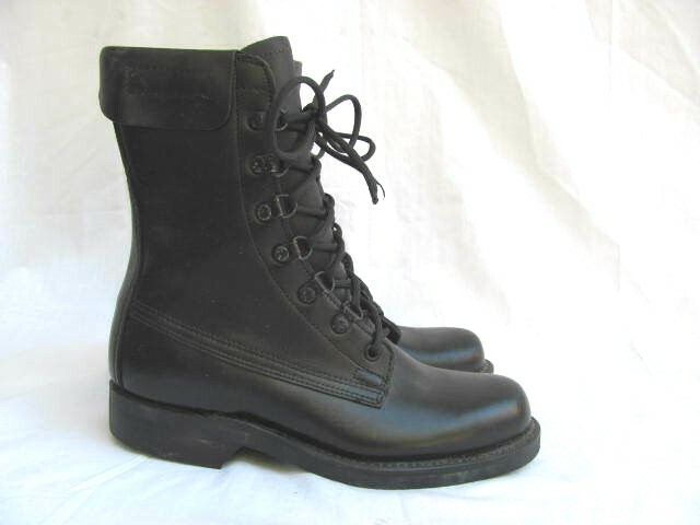 VTG 70S / 80S..BLACK..LEATHER..COMBAT / WORK..GOTH..BOOTS..NEW OLD