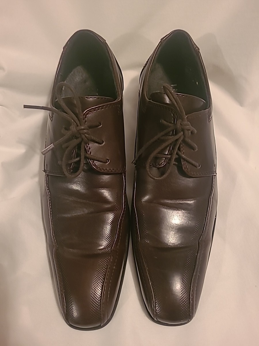 Unlisted Kenneth Cole Dark Brown Leather Dress Shoes Men display picture 1