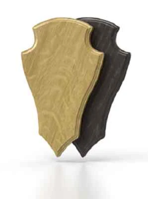 Gehörnbrett für Reh- und Gamswild 5er Spar-Set inkl. Gehörnklammer