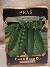 CARD SEED COMPANY EARLY ALASKA PEAS FREDONIA NY EMPTY BOX