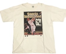 VINTAGE 1998 Mark McGwire St Louis Cardinals Historical Home Run T Shirt READ 