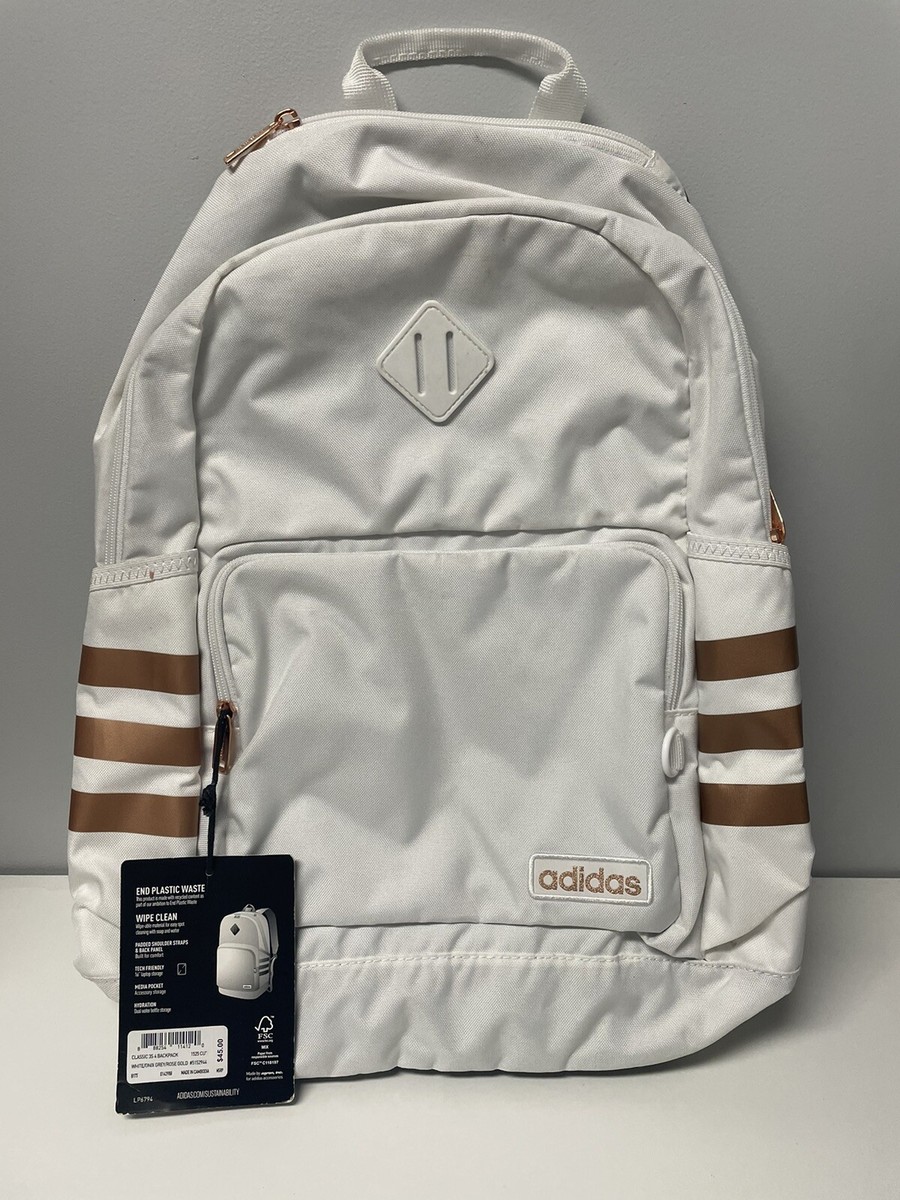 Adidas Classic 3S Backpack White/Onix Grey/Rose Gold 5152944