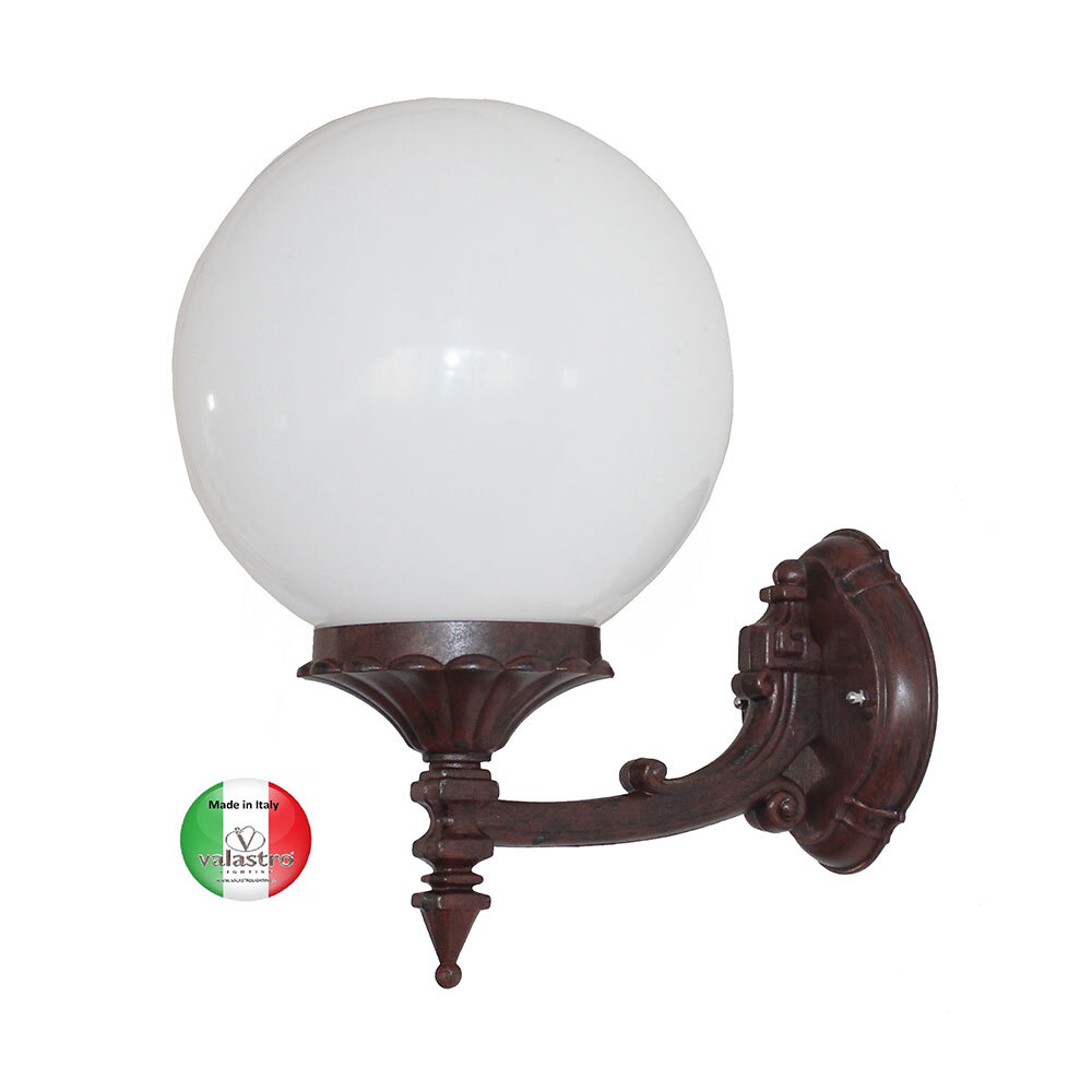 Lampada Parete Esterno Fiuggi O321 Sfera Alluminio 25cm Design