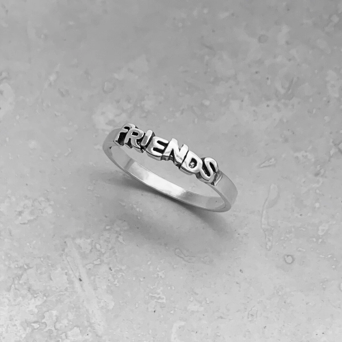 Sterling Silver BFF Friendship Infinity Ring with 2 - 7 Stones | Best  friend rings, Bff jewelry, Friend rings