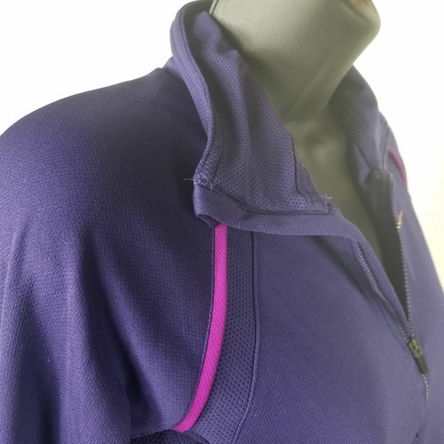 Nike Women's Dri Fit Purple Track Jacket 1/4 Zip Purple Sweatshirt Small - Picture 3 of 6