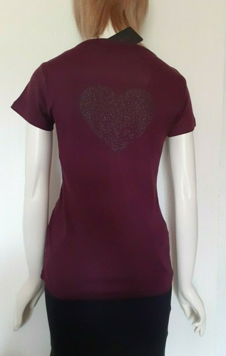ELITE T-SHIRT A MANCHES COURTES TAILLE L (FR42 /EU40/UK12/ IT46/ US L) PRUNE - Picture 9 of 9