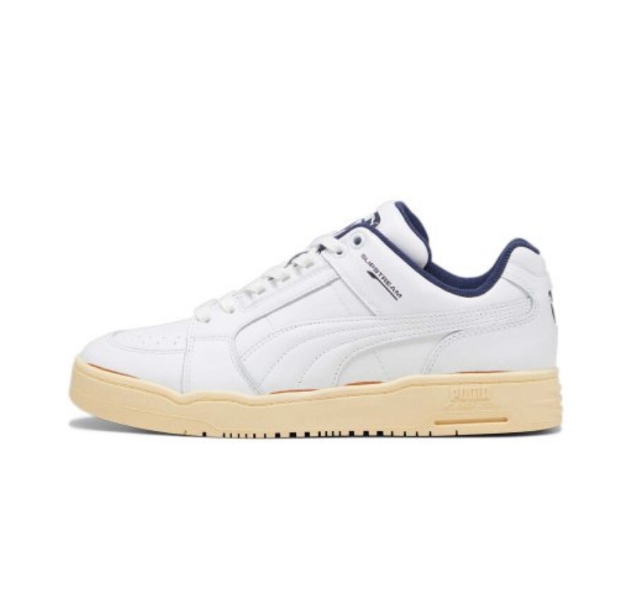★PUMA★ The Never One II Slipstream Lo White Navy 39313701 PUMA Slipstream Lo The NeverWorn II White-New Navy- men's