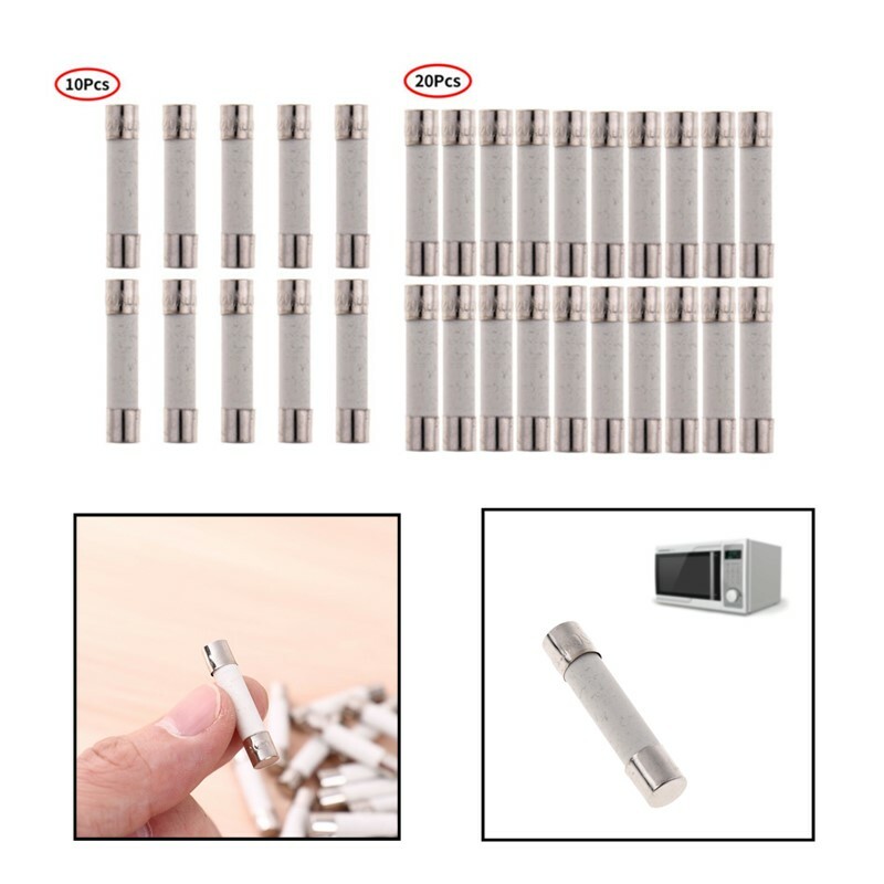 20 amp cigarette lighter fuse 20Pc 20 Amp Microwave Ceramic Tube Slow Blow Fuse for Microwave GE  WB27X10388
