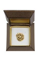 St. Bernhardshund, Bernhardiner - Hundebrosche in dekorativer Box, elegante verg