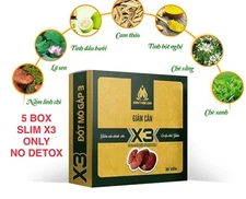 5 BOX  GIẢM CÂN MỌC LINH SLIM X3 ONLY ( 150V)  – WEIGHT LOSS.