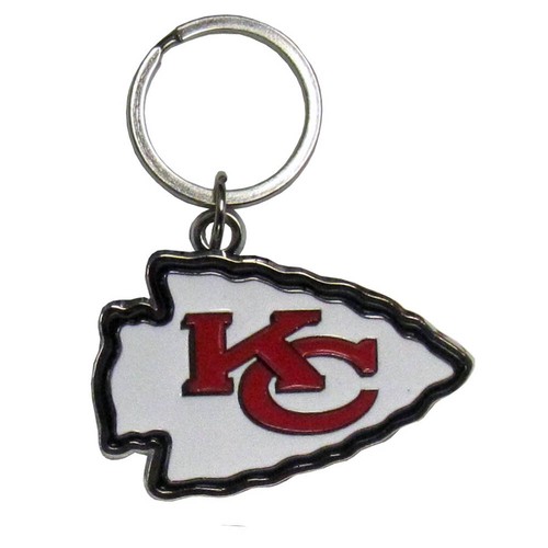 Kansas City Chiefs Key Chain, NFL Licensed Keychain Chrome Enameled