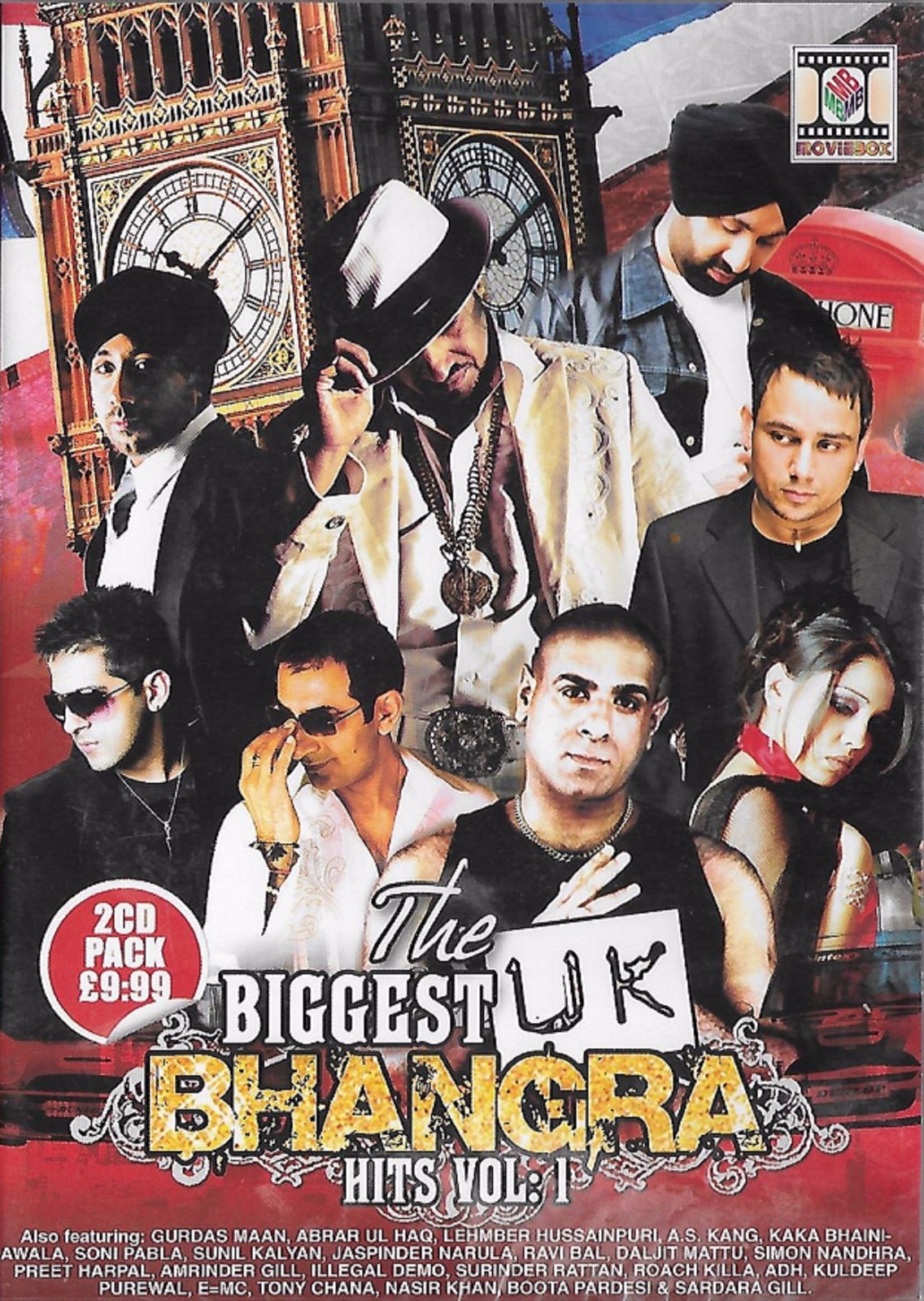 THE BIGGEST UK BHANGRA HITS VOL 1 - SUKSHINDER SHINDA,JAZZY B,GURDAS MAAN - 3CDs