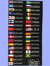 Llaveros Bandera Nacional Etiquetas Identificativas 140x30mm Diseño Tela Robusta