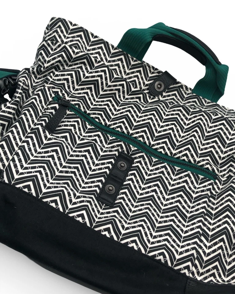 Timbuk2 сумка с короткими ручками холст зеленый черный трансформируемый складной геометрический большой расширяемый - Изображение 3 из 4