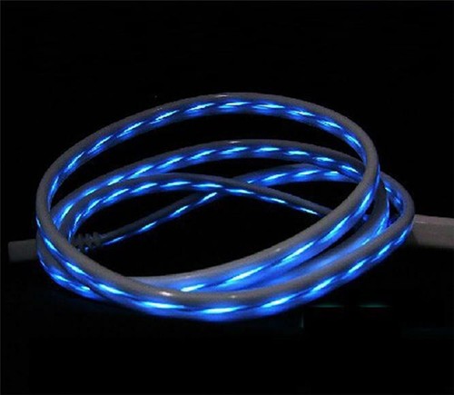 iPhone 14/13/12/11 X/8/7/ Light-Up USB Charger Cable w/ Flowing LED Light - Picture 3 of 28