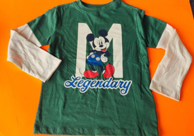 DISNEY Mickey Mouse Jungen  Langarmshirt Doppellagenoptik  NEU mit Etikett