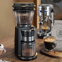 Hibrew Automatic Burr Mill Electric Coffee Grinder with 34 Gears, Bean Storage