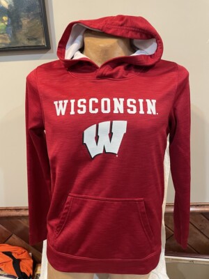 SWEET Wisconsin Badgers Youth XL 16-18 Team Athletics Red Hoodie, NEW&NICE! 