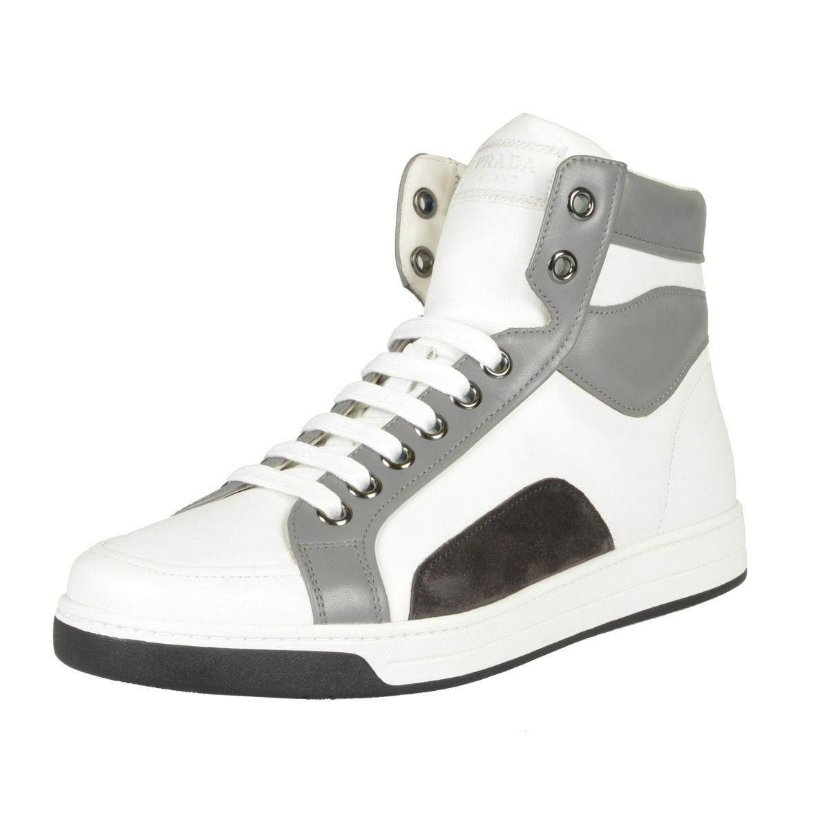 スニーカー LEATHER HIGH-TOP SNEAKERS Brand New Zara Men Grey leather high top sneakers 2151/302