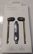 Vivitar Bluetooth Earphones Superior Premium Sound Black Microphone Sealed New