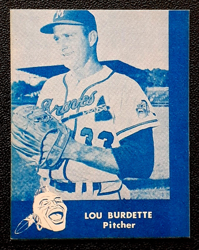 Lou Burdette 1960 Lake to Lake Dairy Braves card