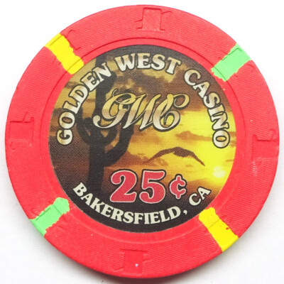 Casino-Chip c 25 GOLDEN WEST CASINO - Bakersfield CA USA