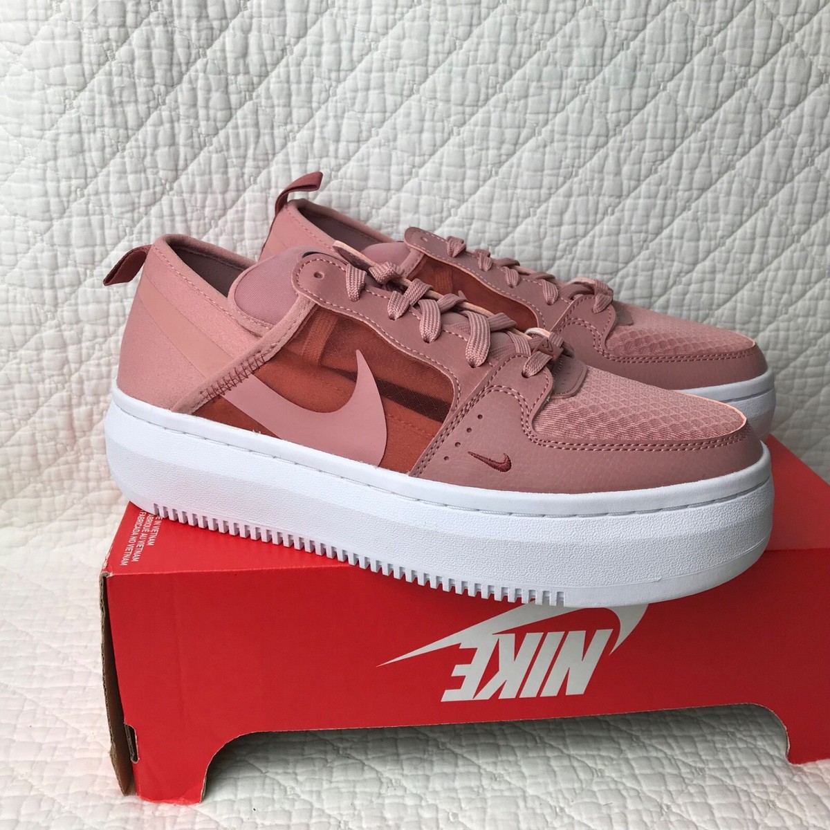 Nike Court Vision Alta TXT Shoes Women's SZ 10 Rust Pink