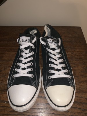 black lace up converse
