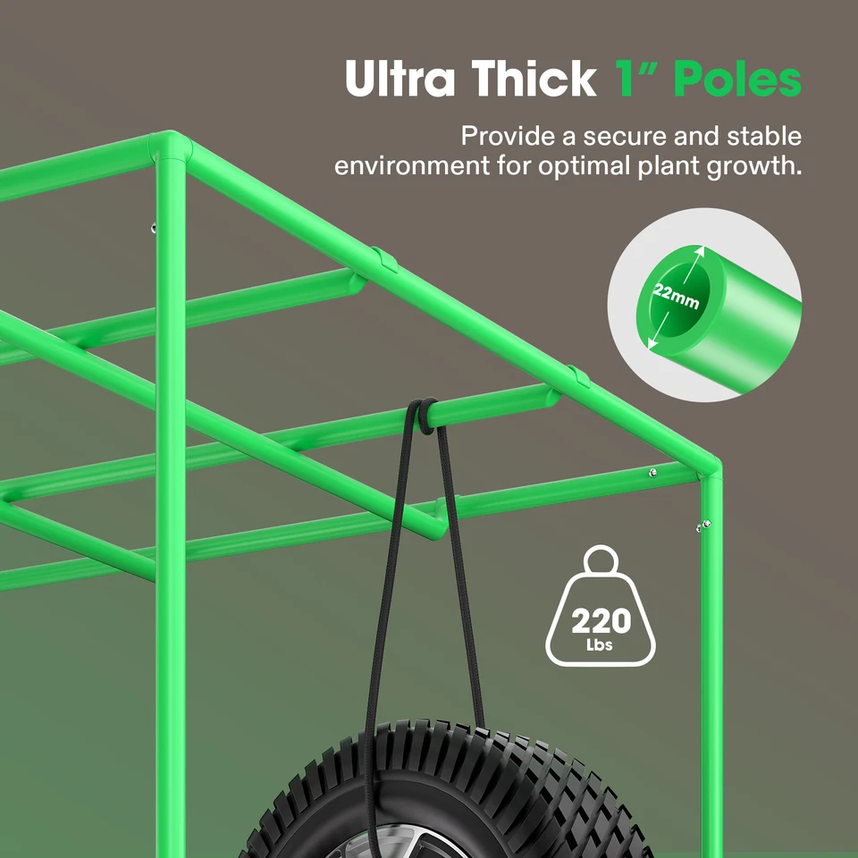 Kit de tienda de cultivo VIVOSUN Smart PRO con luz aerodinámica SE 100/200/400W LED, con control E42A Foto 3 de 4