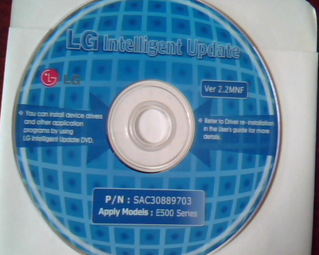 CD LG Intelligent Update Ver 2.2MNF E500 Series SAC3088973