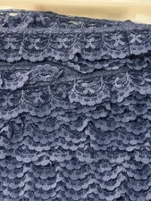 Wright’s 1” Lace Trim 50 Yard Bolt Blue Sewing Crafts New Old Stock