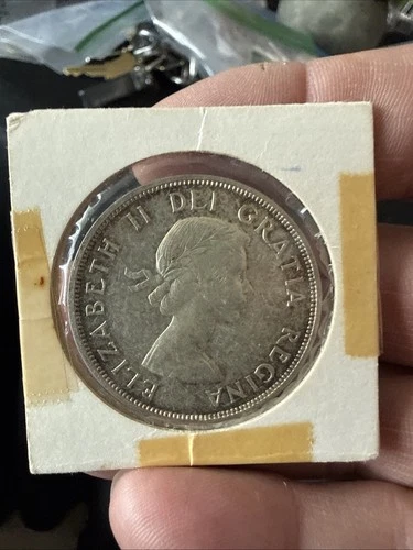 1962 $1 Canada Dollar 80% Silver Elizabeth II Canadian Coin
