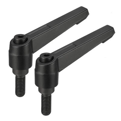 uxcell 2pcs Adjustable Clamping Lever Handle M8 x 20mm x 20mm, Black