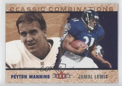 2002 Fleer Tradition Classic Combinations Peyton Manning Jamal Lewis HOF 0k0