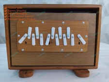 New Small Sound Sustain 13 Notes, Sur Peti, Shruti Box Double Bellow TeakWood