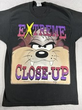 Vintage 1996 Taz Extreme Close Up T Shirt Graphic Looney Tunes Large 90s