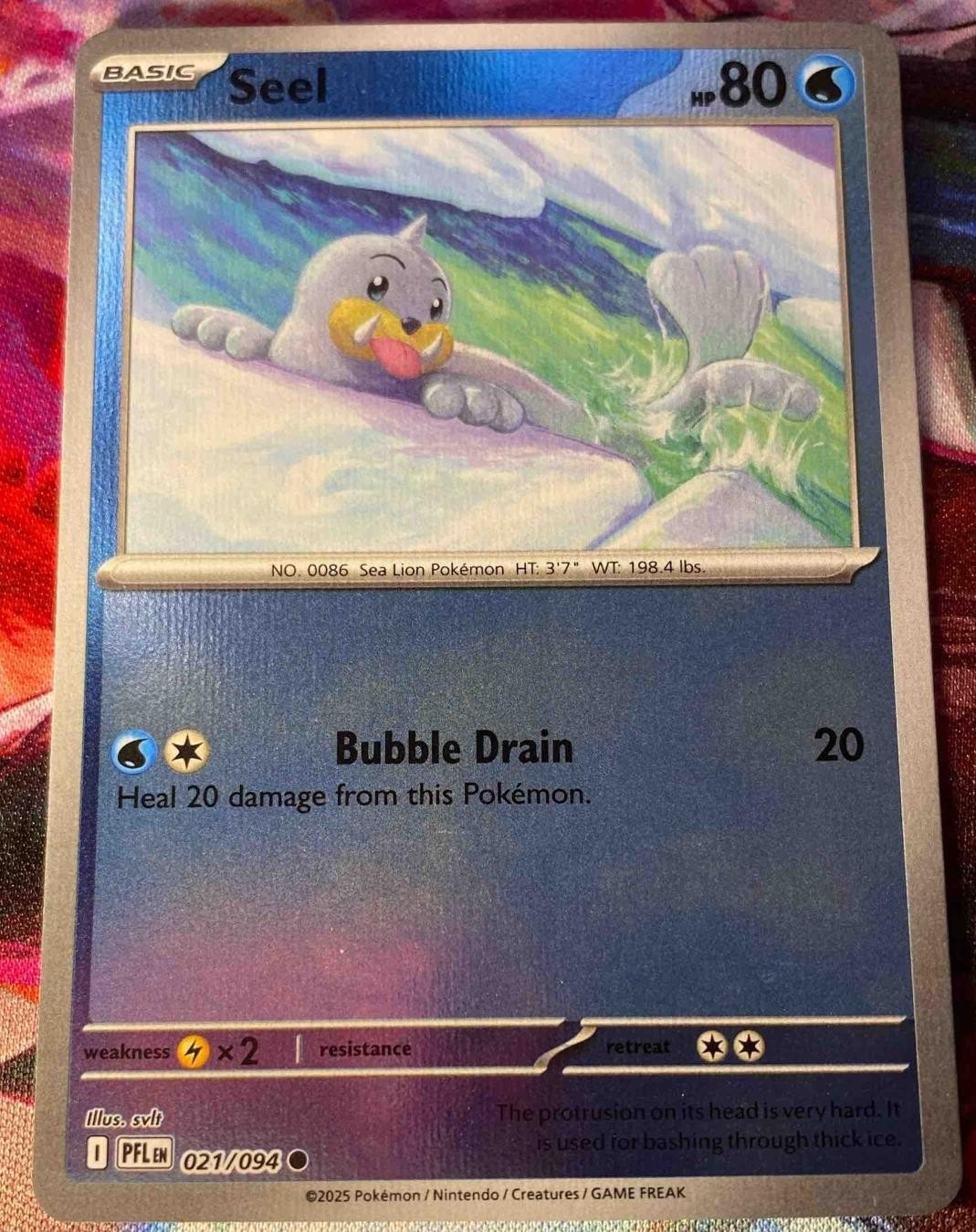 2025 Pokemon Phantasmal Flames Seel #021/094 Common Reverse Holo Foil