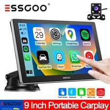 9 Inch Touch Screen BT Wireless Apple Carplay Android Auto Portable Car Stereo